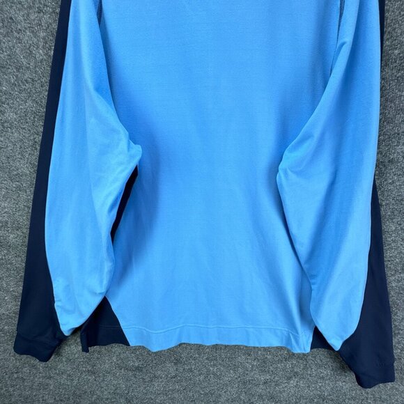 FJ Footjoy Jacket Mens Large Blue 1/4 Zip Pullover Golf Knit Stretch Long Sleeve - Picture 7 of 15